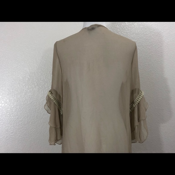 💢SOLD💢 Kaktus Sheer Lace Up Ruffle Collar Large - Picture 5 of 8